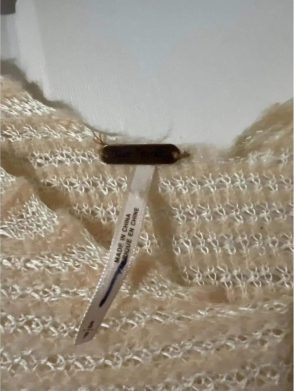 Free People cream knit